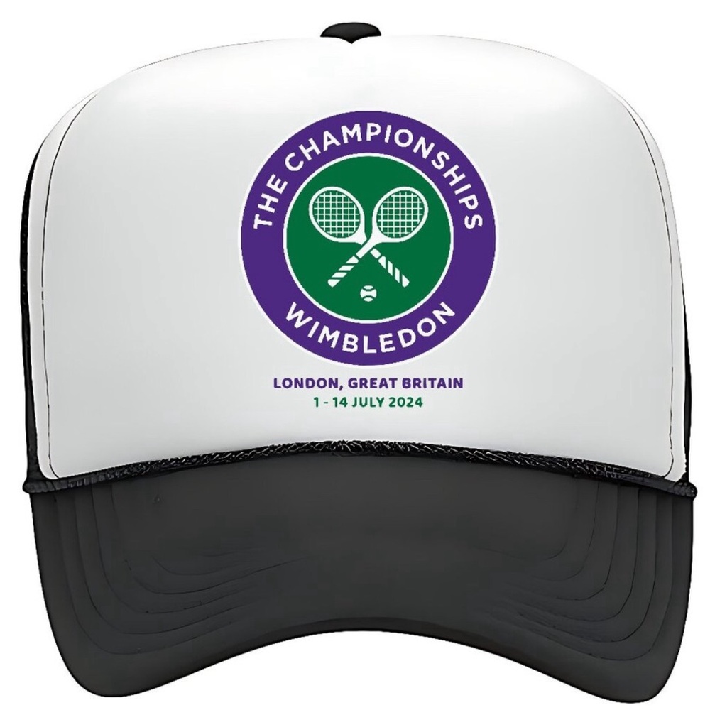 Wimbledon 2024 Tennis Foam Trucker Mesh Snapback Cap Hat